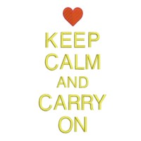 keep calm and carry on lettering with heart british war time poster slogan, text, lettering, crown from needle passion embroidery, free embroidery design